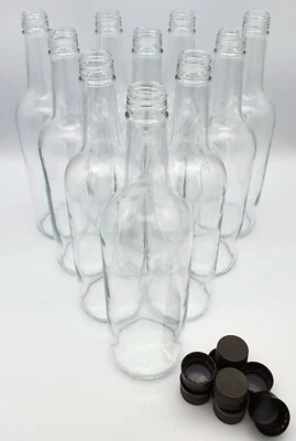 BOTTLING_UK Glass Bottles 750ml and Screw Cap Drinks Bottles Cordial Home Brew 12-108 Pack