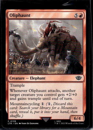 MTG Oliphaunt Lord of the Rings (LTR) Common Magic Card #0139 Unplayed ...