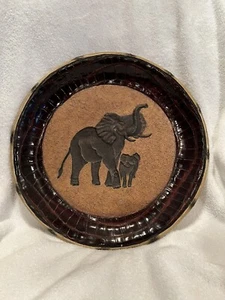 Platter Elephants Dimensional 1980s Vintage - Picture 1 of 3