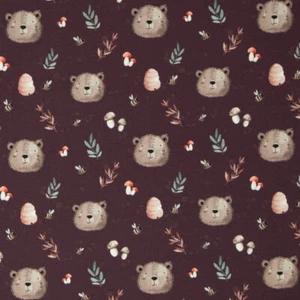 0,5m Autumn Forest, Bär , leicht gerauhter Sweat, 205938 (21,90 EUR/m) - Bild 1 von 2