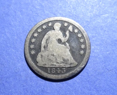 1843 Liberty Seated Half Dime  Good - Image 1 of 2