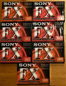 7 SONY FX 90 blank cassettes - new sealed - Afbeelding 1 van 1