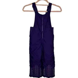 Gymboree Girls ski bib. Purple with flower design. Size:4 - Picture 1 of 5