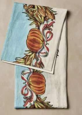 John Derian Target Table Runner Pumpkin Ribbon Fall Autumn 14” X 90 Thanksgiving - Image 1 of 3