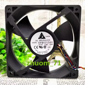 1PC Delta EFB1212VH 12025 12V 0.58A 12CM 4-Pin Case radiator Fan - Picture 1 of 5