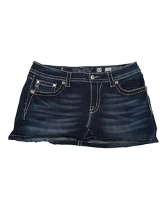 Vintage Reworked Y2K Miss Me Denim Skirt Waist - 35 - Picture 1 of 3