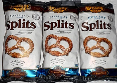 Unique Hard Pretzel Extra Salt Vegan Lot of 3~11 Oz Kosher Non GMO Lactose Free - Image 1 of 4