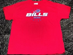 NFL Buffalo Bills Camiseta Para Hombres XL Rojo Logo Fútbol Manga Corta Mafia Pullover - Imagen 1 de 4