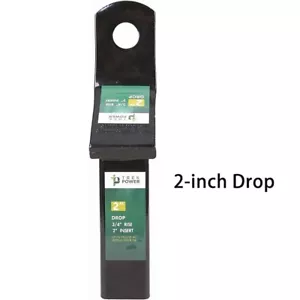 Trailer Hitch Ball Mount, Fits 2" Receiver, 6000 lb, 1" Hole, 2" Drop, 3/4" Rise - Picture 1 of 7