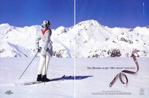 1995 Hermes L'hiver en Poste Off-track 2-page MAGAZINE AD - Picture 1 of 1