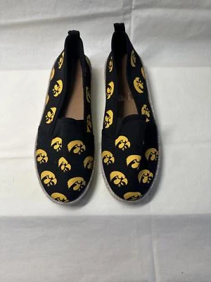 Iowa Hawkeyes Black and Yellow Slip-On Shoes - Women's Small - Image 1 of 4