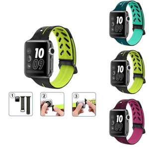 For Apple iWatch Series 9 7 6 SE 5 4 3 Ultra 2 Band Replacement Sport Silicone - Picture 1 of 22