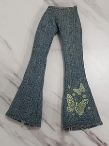 Shoppin Mall Style Fashion Pack Bratz Girlz Doll Pants Jeans Butterfly Flare y2k - Picture 1 of 3