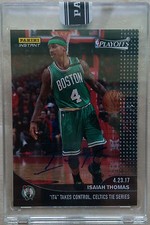 Isaiah Thomas BOSTON CELTICS PANINI INSTANT PLAYOFFS 4/23 #337 BLACK 1/1 AUTO!!!