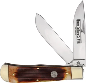 Queen Linerlock Amber Winterbottom Jigged Folding 1095HC Pocket Knife WB206L - Picture 1 of 2
