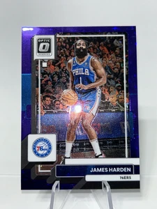 2022-23 PANINI DONRUSS OPTIC JAMES HARDEN FOTL PURPLE STARS 01/17 JERSEY MATCH - Picture 1 of 3