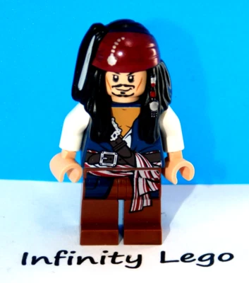LEGO Capitán Jack Sparrow Minifigura Pirata del Caribe Capitán Cabina 4191 Foto 1 de 4