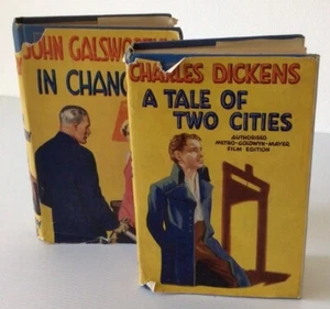 The Tale Of Two Cities 1930s Antique In Chancery Books HC Vintage Bookmarks Rare - Picture 1 of 19
