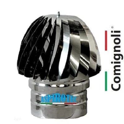 COMIGNOLO FUMAIOLO EOLICO ASPIROTEC RUOTANTE A INNESETO TONDO C/CUSCINETTI. CE - Immagine 1 di 4