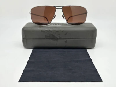 Gafas de sol Mykita Lite Sun Peer Col 051 marco plateado lentes marrones aviador con estuche Foto 1 de 4