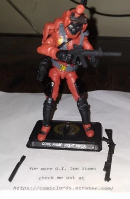 Night-Viper V5 100% Complete 50th Anniversary GIJOE G.I.Joe GI JOE Night Viper - Image 1 of 4