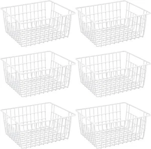 15.2" Metal Wire Baskets for Organizing 6 Pack, Household Pantry Storage Freezer - Picture 1 of 9