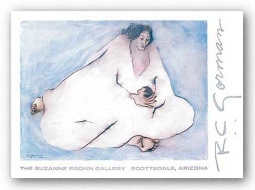 Madre e hijo de R.C. Impresión de arte indio nativo americano Gorman 18x25 Foto 1 de 1