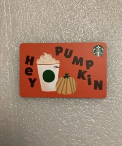 2024 STARBUCKS “HEY PUMPKIN” (PSL) GIFT CARD NO VALUE/NO BALANCE/COLLECTIBLE - Picture 1 of 2