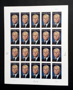 US #4199 Presidente GERALD R. FORD Riquadro di 20 francobolli US 41 ¢ - MNH - 2007 - SPEDIZIONE GRATUITA - Foto 1 di 1