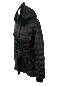 Women SONIA SONIA RYKIEL Down & Feather Black Hooded Coat Euro 42 / US M - Picture 1 of 10