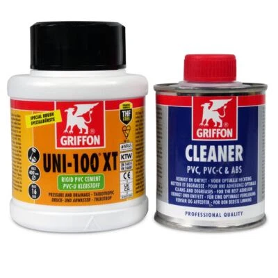 Spar-SET> Griffon Kleber Uni 100 XT 250 ml + Cleaner 125 ml Becken Schwimmbad