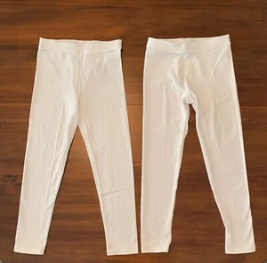 Jcrew Girls Size 12 / cropped leggings / WHITE / Set of 2 - Picture 1 of 3