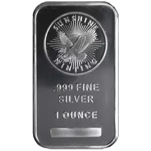Lot of 20 - 1 Troy oz Sunshine Mint .999 Fine Silver Bar Mint Mark SI Sealed - Picture 1 of 3