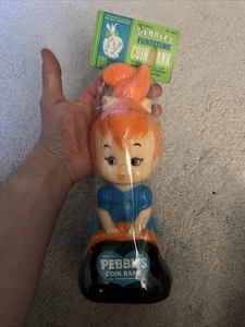 Hanna-Barbera Pebbles Coin Bank Transogram vintage Flintstones Sealed - Picture 1 of 8
