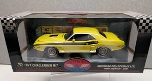 New SUPERCAR COLLECTIBLES 1971 CHALLENGER R/T YELLOW SCALE 1:18 DIECAST 50240 - Picture 1 of 8