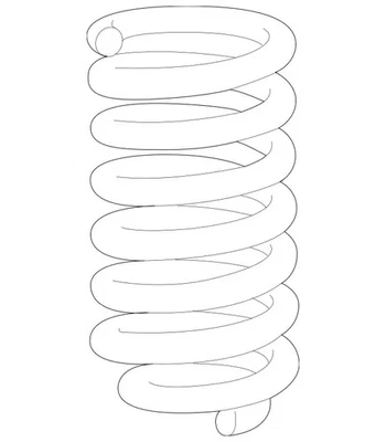 Muelle helicoidal genuino Mercedes-Benz 253-321-06-04 Foto 1 de 2