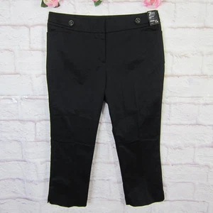 NWT New York & Company 7th Avenue Modern Fit Straight Leg Crop Pants Black sz 14 - Picture 1 of 8