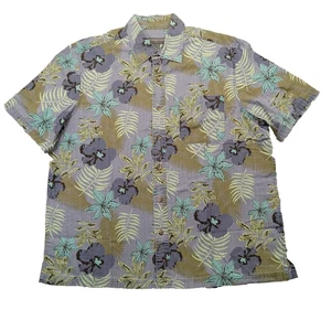 Saddlebred Hawaiian Shirt XL Men's Short Sleeve Aloha Beachwear Tropical Floral - Picture 1 of 5