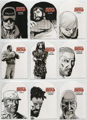 The Walking Dead TWD Comic Book Series 1 Killed In Action Chase Set KIA1-KIA9 - Image 1 of 4