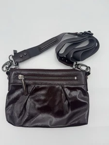 HOBO International Umhängetasche Handtasche braun Leder umlaufender Reißverschluss Organizer Tasche - Bild 1 von 11