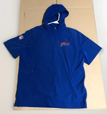 Camisa Buffalo Bills Nike Sideline Coaches manga corta 1/4 cremallera para hombre XL azul Foto 1 de 4
