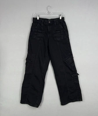 BDG Urban Outfitters 裤子女式 27 黑色货物宽松 Y2K 实用街城市 — 第 1/4 张图片