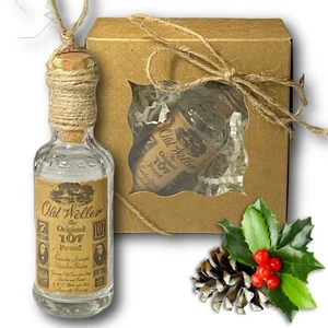 Old Weller 107 Kentucky Bourbon Whiskey Artisan Vintage Glass Bottle Ornament - Picture 1 of 8