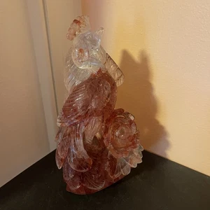 Cuarzo de fuego natural tallado a mano cristal Phoenix Bird talla 2+ libras - Imagen 1 de 8