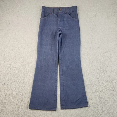 Pantalones de mezclilla acampanados con parte inferior campana Wrangler años 70 de colección azul 24x24 EE. UU. cremallera garra Foto 1 de 4