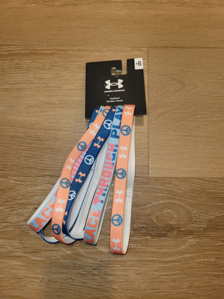 Paquete de 6 diademas Under Armour niñas talla única multicolor gráfico UA nuevas Foto 1 de 4