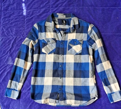 Camisa de franela a cuadros verde Vans para hombre calce ajustado pequeña nueva con etiquetas Foto 1 de 4