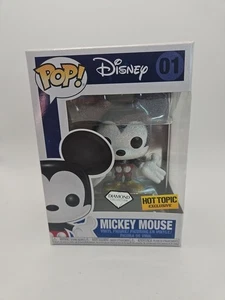 Funko Pop! Disney Mickey Mouse Diamond Collection #01 Hot Topic KOSTENLOSER VERSAND  - Bild 1 von 6