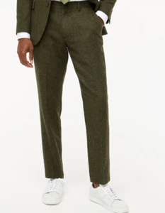 J. Crew Slim Fit Thompson Anzughose Donegal Wolle Waldboden grün 34 x 29 $ 248 - Bild 1 von 8