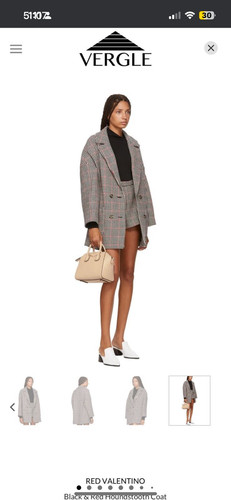 tuta pantaloncino e cappotto valentino ROSSO nero e rosso con pied de poule